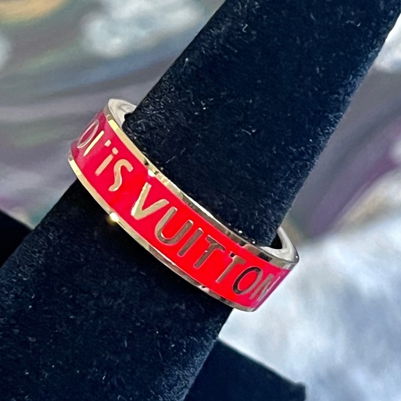 🩷Louis Vuitton Red Logo Ring 🩷 - Picture 6 of 12